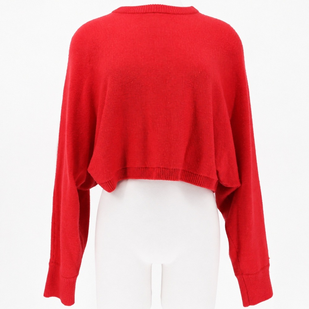 Michael Kors Merino Dolman Sweater Size M 100% Merino Wool Cropped Knit GUC - Picture 4 of 5